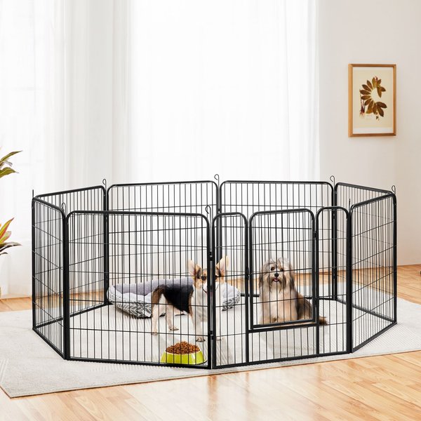 Yaheetech 8-Panel Dog Exercise Pen, Black, 32-in W x 32-in H slide 1 of 9