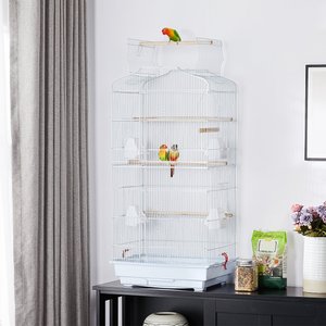 Yaheetech 36-in Bird Cage, Large, White