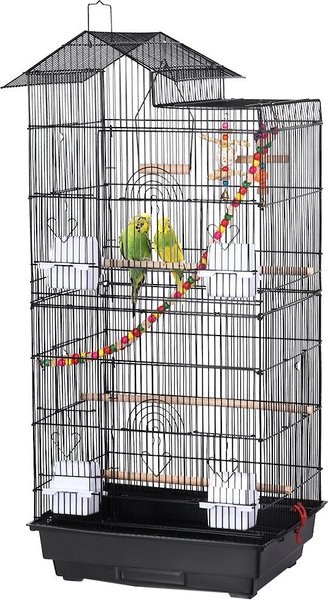Yaheetech 39-in Parrot Bird Cage, Black, Large slide 1 of 9