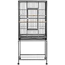 Yaheetech 53.7-in Parrot Bird Cage & Stand, Hammered Black, Large