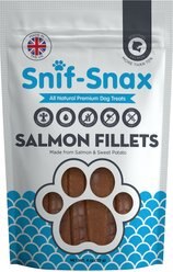 Snif-Snax Smoked Salmon & Sweet Potato Fillet Strips Grain-Free Dog Treats, 4-oz bag
