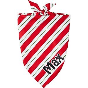 Frisco Peppermint Personalized Dog & Cat Bandana, Small