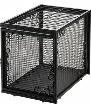 Show full view: Richell Metal Mesh Dog Crate, Black, 17 inch slide 3 of 5