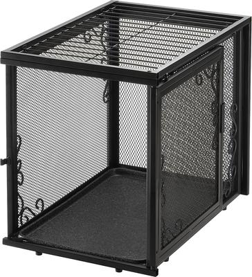 Show full view: Richell Metal Mesh Dog Crate, Black, 17 inch slide 5 of 5