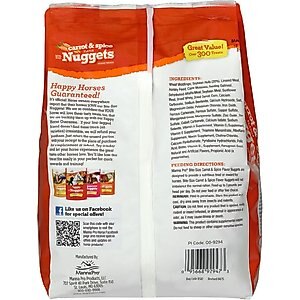 Manna Pro Bite-Size Nuggets Carrot & Spice Flavored Horse Training Treats, 4-lb bag