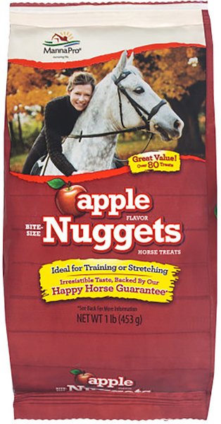 Manna Pro Bite-Size Nuggets Apple Flavored Horse Training Treats, 1-lb bag slide 1 of 8