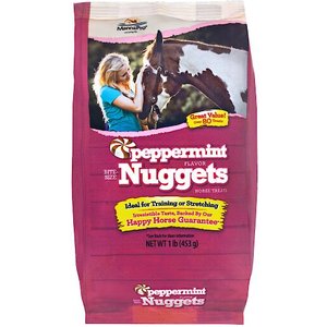 Manna Pro Bite-Size Nuggets Peppermint Flavored Horse Training Treats, 1-lb bag