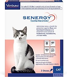 Senergy Topical Solution for Cats, 5.1-15 lbs, (Blue Box), 3 Doses (3-mos. supply)