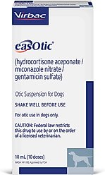 Easotic (hydrocortisone aceponate, miconazole nitrate, gentamicin sulfate) Otic Suspension for Dogs, 10-mL