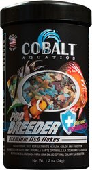 Cobalt Aquatics Pro Breeder Flakes Fish Food, 1.2-oz bottle