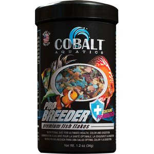 Cobalt Aquatics Pro Breeder Flakes Fish Food, 1.2-oz bottle