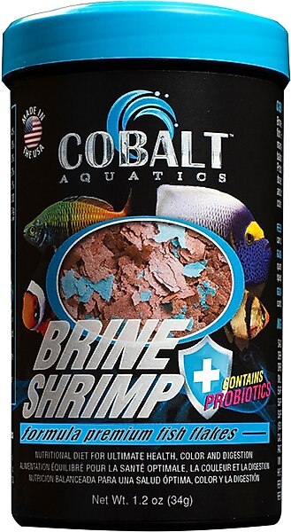 Cobalt Aquatics Brine Shrimp Flakes Fish Food, 1.2-oz bottle slide 1 of 9