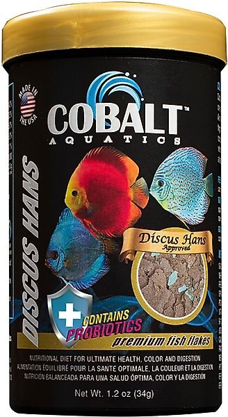Cobalt Aquatics Discus Hans Flake Fish Food, 1.2-oz bottle slide 1 of 9