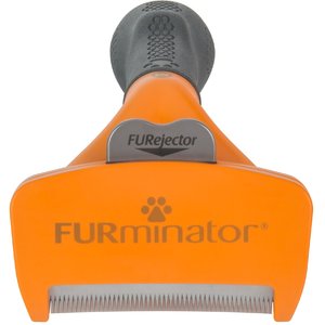 FURminator Long Hair Dog Deshedding Tool, Orange, Medium