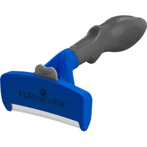 FURminator Long Hair Dog Deshedding Tool, Blue, Large