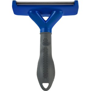 FURminator Long Hair Dog Deshedding Tool, Blue, Large