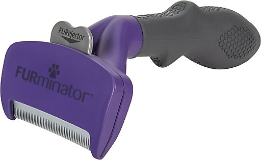FURminator Long Hair Cat Deshedding Tool, Purple, Medium