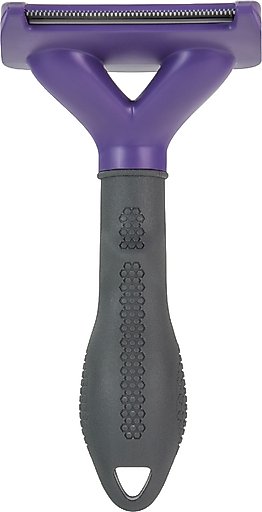 FURminator Long Hair Cat Deshedding Tool, Purple, Medium