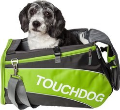 Touchdog Modern Glide Airline Approved Water-Resistant Dog & Cat Carrier, Lime Yellow Green