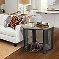 Richell Accent Table Dog Crate, Antique Bronze, Medium, 34-in L x 34-in W x 24-in H