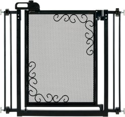 Richell One-Touch Metal Mesh Dog Gate, Black slide 2 of 4