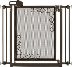 Richell One-Touch Metal Mesh Dog Gate, Antique Bronze slide 2 of 3
