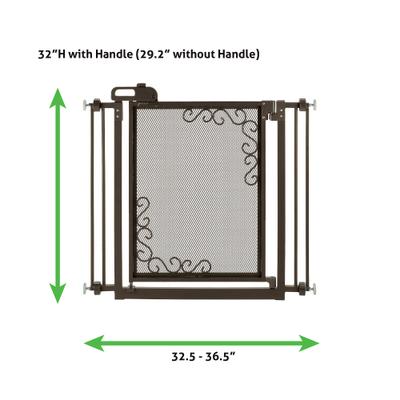Show full view: Richell One-Touch Metal Mesh Dog Gate, Antique Bronze slide 4 of 4
