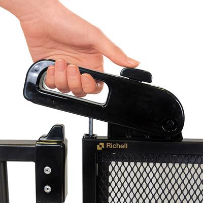 Show full view: Richell Tall One-Touch Metal Mesh Dog Gate, Black slide 5 of 5
