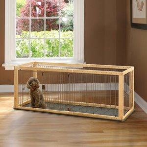 Richell Expandable Dog Crate, Small, 37-62.2-in L x 24.6-in W x 24-in H
