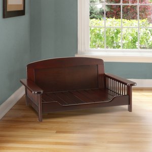 Richell Elegant Wooden Dog Bed, Dark Brown