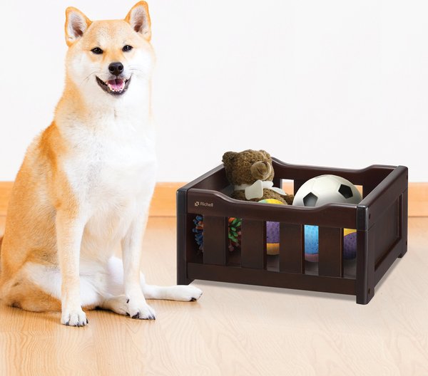 Richell Elegant Wooden Dog Toy Box, Small slide 1 of 4