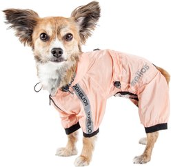 Dog Helios Torrential Shield Waterproof Full Bodied Dog Windbreaker Raincoat, Peach, X-Large