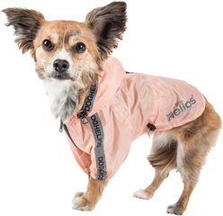 Dog Helios Torrential Shield Waterproof Dog Windbreaker Raincoat, Peach, X-Small