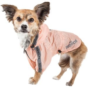 Dog Helios Torrential Shield Waterproof Dog Windbreaker Raincoat, Peach, Large