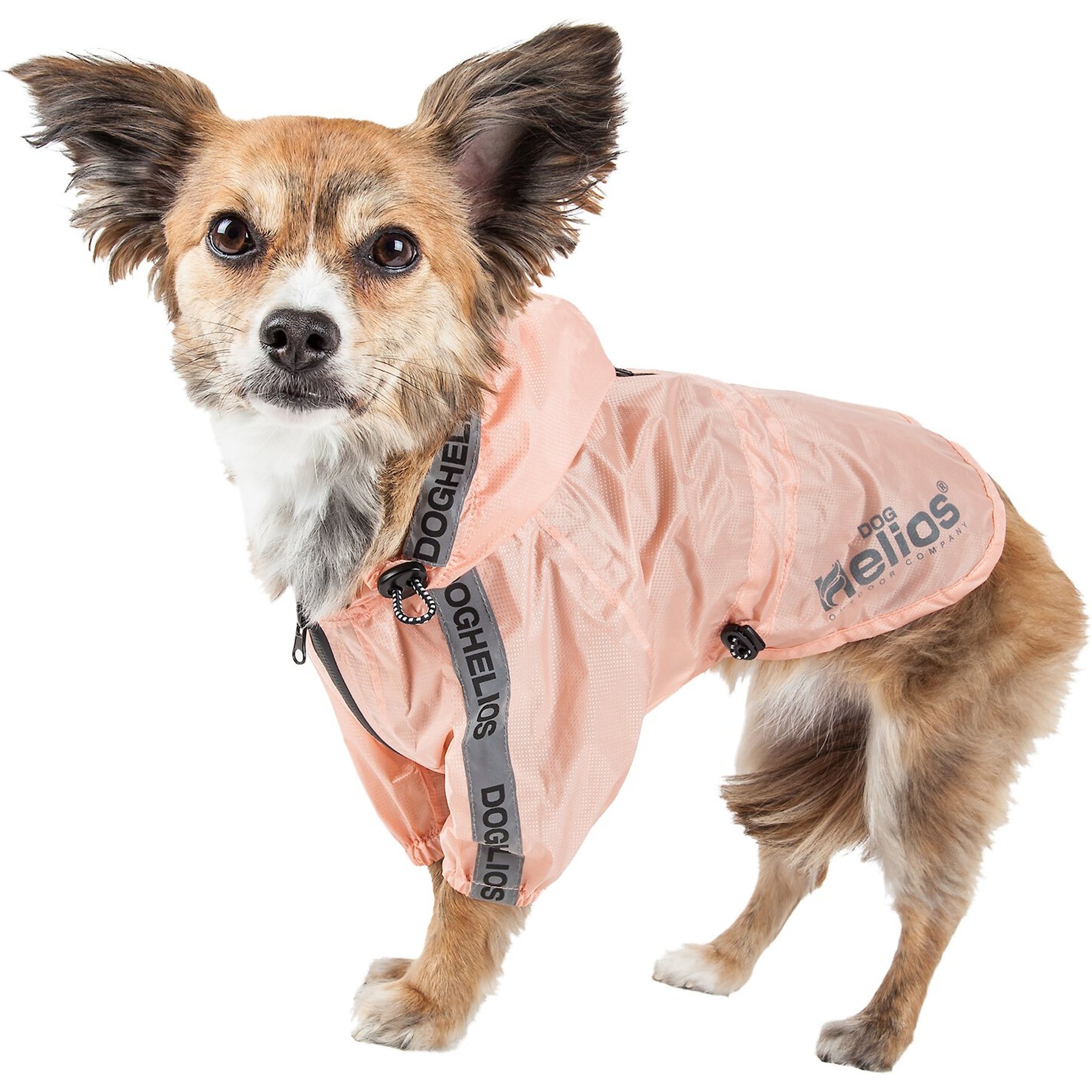 Dog Helios Torrential Shield Waterproof Dog Windbreaker Raincoat, Peach, X-Large