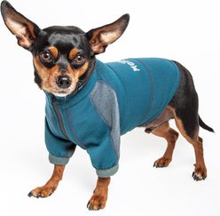 Dog Helios Eboneflow 4-Way-Stretch Dog Yoga T-Shirt, Ocean Blue/Grey, Large
