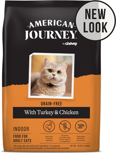 American Journey Indoor Recipe with Turkey & Chicken Grain-Free Dry Cat Food, 12-lb bag slide 1 of 9