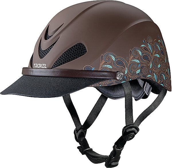 Troxel Dakota Riding Helmet, Turq Paisley, Medium slide 1 of 4