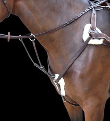 Shires Equestrian Products Rossano Five Point Horse Breastplate, Black, Full