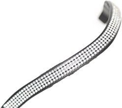Shires Equestrian Products Aviemore Small Diamante Horse Browband, Black, Ex-Full