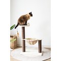 Catry 28-in Cozy Cat Tree with Hammock & Paper Rope Scratching Posts