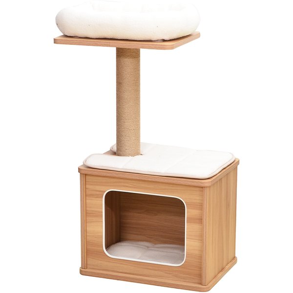 CATRY 29.7-in Modern Jute Cat Tree & Condo - Chewy.com