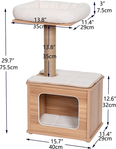 Catry 23.4-in Modern Jute Cat Tree & Condo