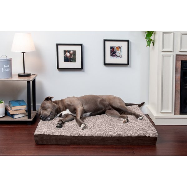 FurHaven Faux Fur & Suede Deluxe Orthopedic Dog & Cat Mattress