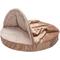 Show in main carousel: FurHaven Wave Fur & Velvet Orthopedic Snuggery Dog & Cat Bed, Brownstone, 26-in slide 3 of 10