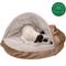 Show in main carousel: FurHaven Wave Fur & Velvet Orthopedic Snuggery Dog & Cat Bed, Brownstone, 26-in slide 4 of 10