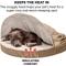 Show in main carousel: FurHaven Wave Fur & Velvet Orthopedic Snuggery Dog & Cat Bed, Brownstone, 26-in slide 7 of 10