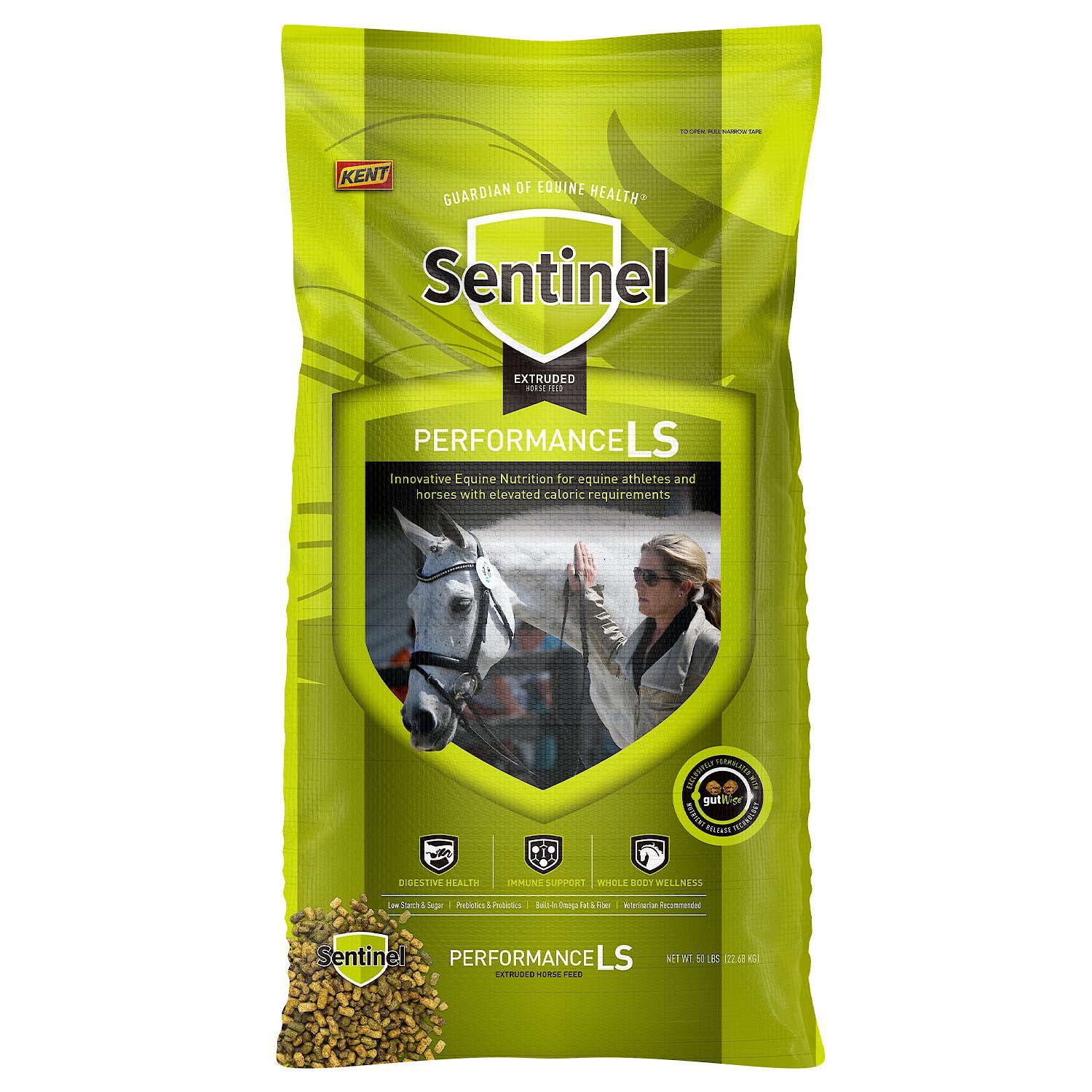 KENT  BLUE SEAL Sentinel LS Performance Formula Horse Feed, 50-lb bag 