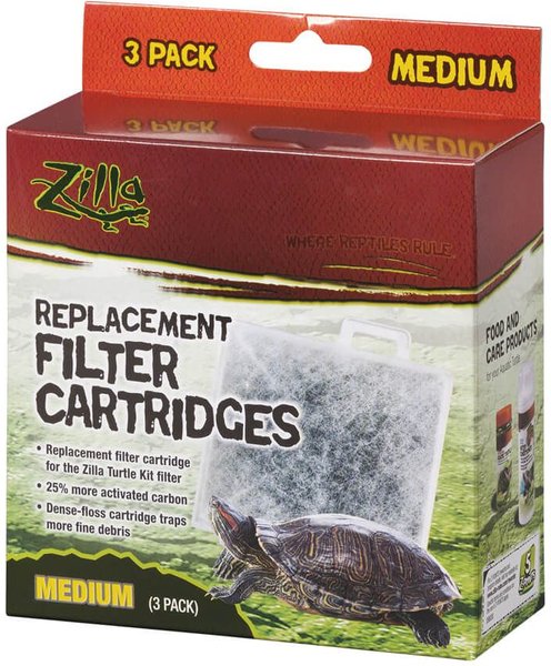Zilla Reptile Terrarium Filter Replacement Cartridges, 3 count, Medium slide 1 of 9