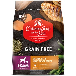 Chicken Soup for the Soul Grain-Free Chicken, Pea & Sweet Potato Recipe Dry Dog Food, 4-lb bag